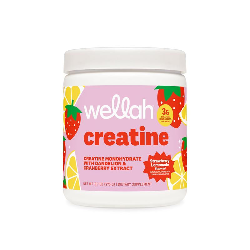 Wellah Creatine | Creatine Monohydrate Supplement for Woman | 3G of Creatine per Serving | 50 Servings