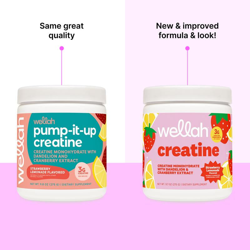 Wellah Creatine | Creatine Monohydrate Supplement for Woman | 3G of Creatine per Serving | 50 Servings