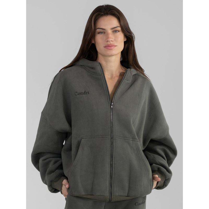 Comfrt | Cloud Zip Oversized Hoodie