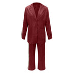 Womens Work Pantsuits 2 Piece Outfits Double Breasted Wide Leg Business Pants Casual Sets with Pockets Elegant Temperament Cloth