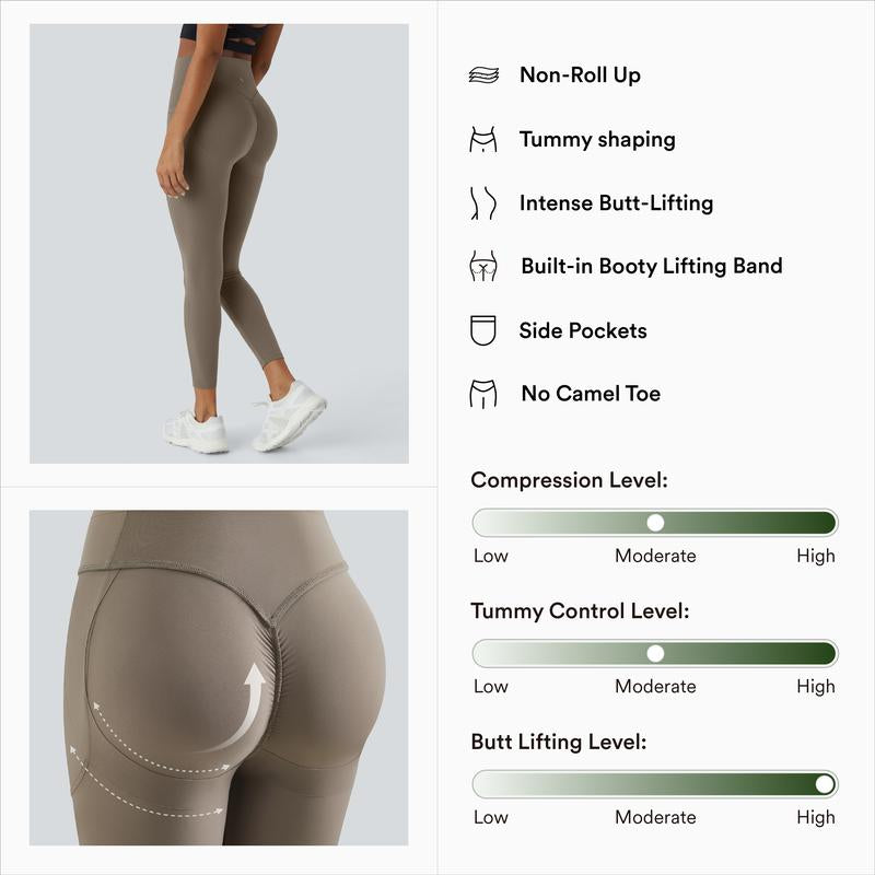Halara Ultrasculpt High Waisted Scrunch Butt Lifting Tummy Control Pocket Shaping Training Leggings #Tiktokshopholidayhaul