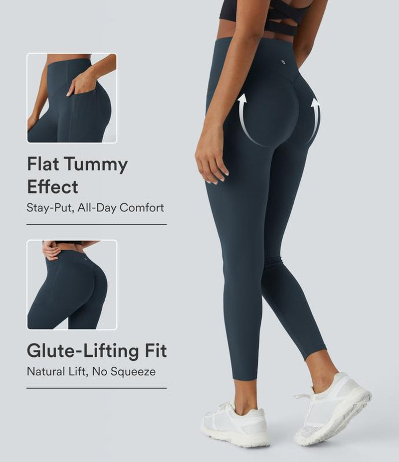 Halara Ultrasculpt High Waisted Scrunch Butt Lifting Tummy Control Pocket Shaping Training Leggings #Tiktokshopholidayhaul