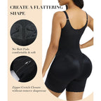 Women’S YIANNA Fajas Colombianas Shapewear Tummy Control Butt Lifter Shaper with Zipper Crotch Detachable Shoulder Strap