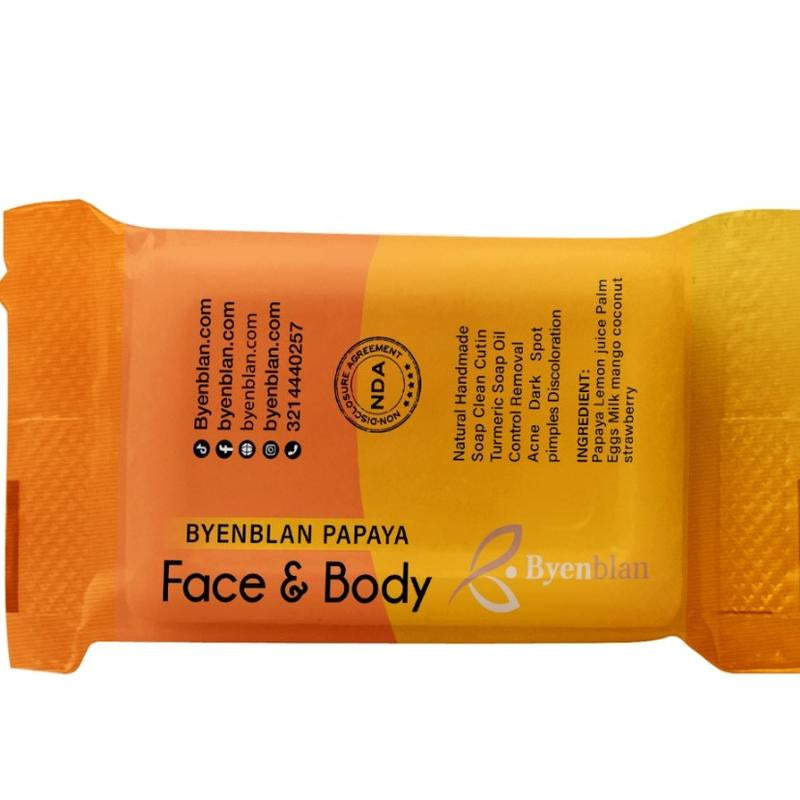 Byenblan Papaya 1 Piece Soapcitrus Glow, Floral Design, Unisex, Soft Cover, Special Edition, 2025 Edition