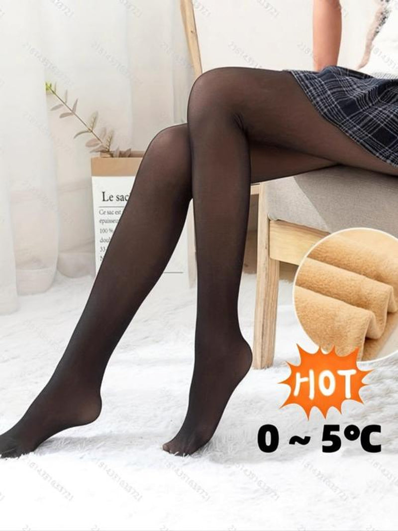 1 Pack Children'S Black Skin-Penetrating Velvet Tights for Girls in Autumn and Winter-Soft Skin, Double Warmth, Versatile Style of Daily Clothes in Autumn and Winter Thermal Winter Tights